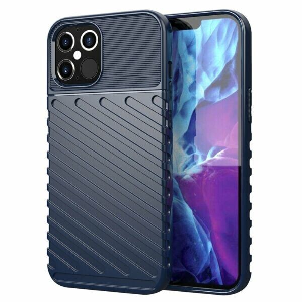 

Защитный чехол Deexe Thunder Series для Apple iPhone 12 Pro Max - Blue