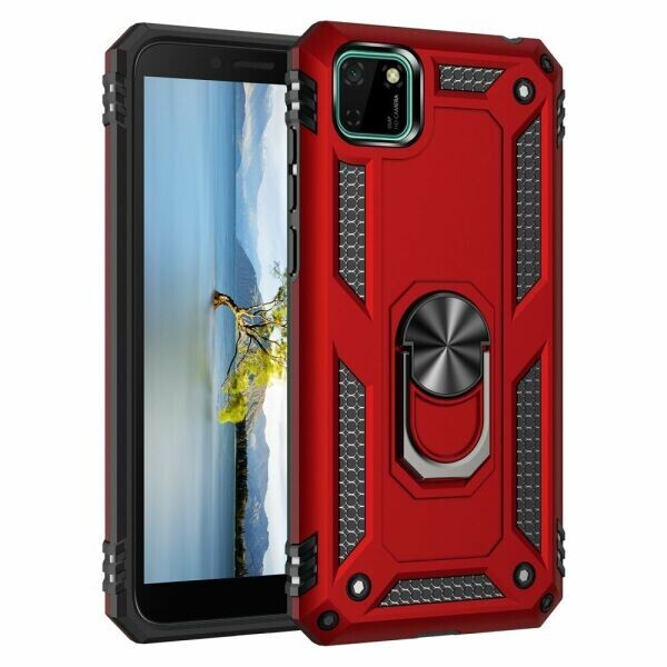 

Защитный чехол Deexe Armor Case для Huawei Y5p - Red