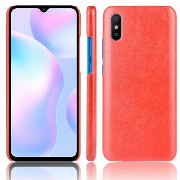 

Защитный чехол Deexe Leather Back Cover для Xiaomi Redmi 9A - Red