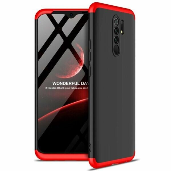 

Защитный чехол GKK Double Dip Case для Xiaomi Redmi 9 - Black / Red