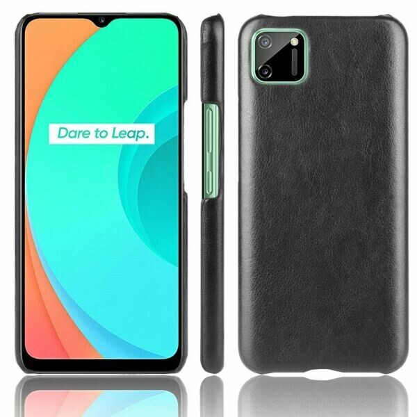 

Защитный чехол Deexe Leather Back Cover для Realme C11 - Black