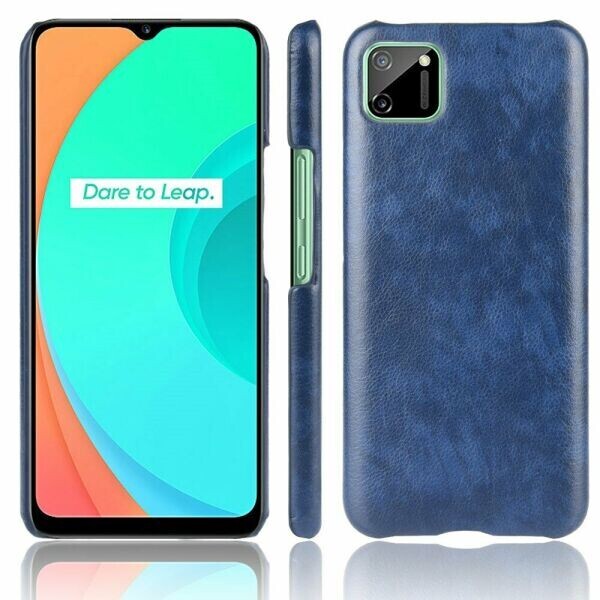 

Защитный чехол Deexe Leather Back Cover для Realme C11 - Blue