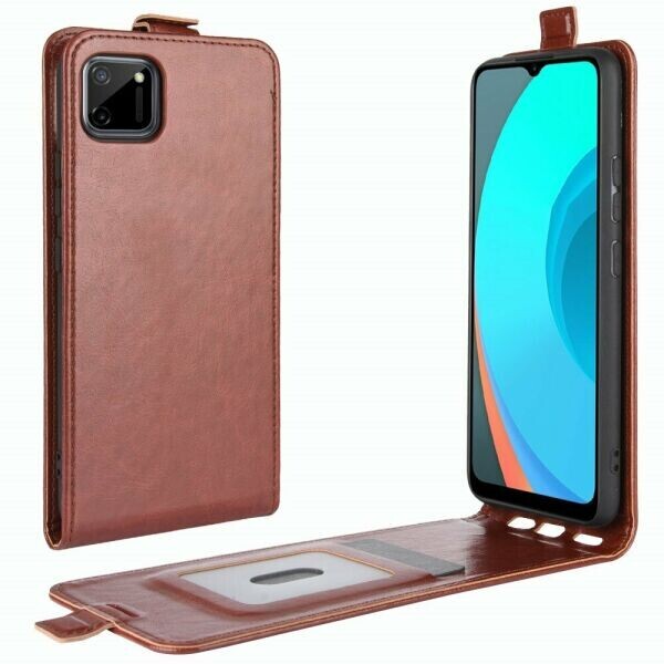 

Чехол Deexe Flip Case для Realme C11 - Brown