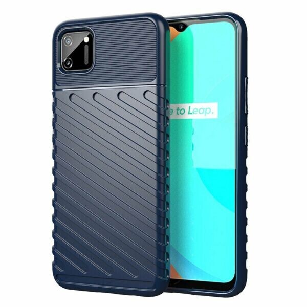 

Защитный чехол Deexe Thunder Series для Realme C11 - Blue