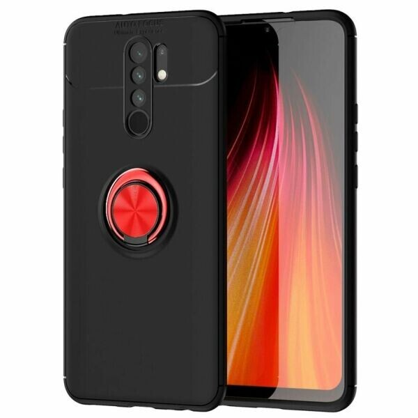 

Защитный чехол UniCase Magnetic Ring для Xiaomi Redmi 9 - Black / Red