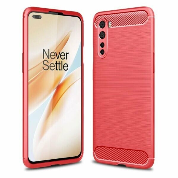 

Защитный чехол UniCase Carbon для OnePlus Nord - Red