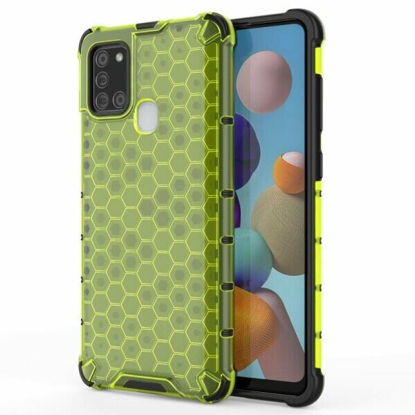 

Защитный чехол Deexe Honeycomb Series для Samsung Galaxy A21s (A217) - Green