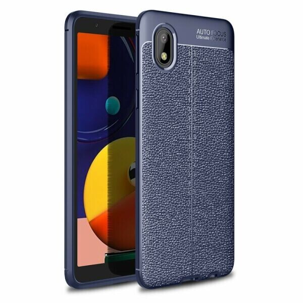 

Защитный чехол Deexe Leather Cover для Samsung Galaxy A01 Core (A013) - Blue
