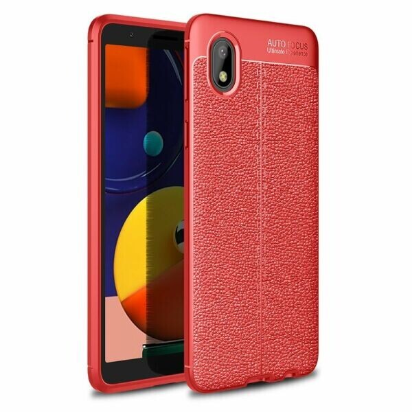 

Защитный чехол Deexe Leather Cover для Samsung Galaxy A01 Core (A013) - Red