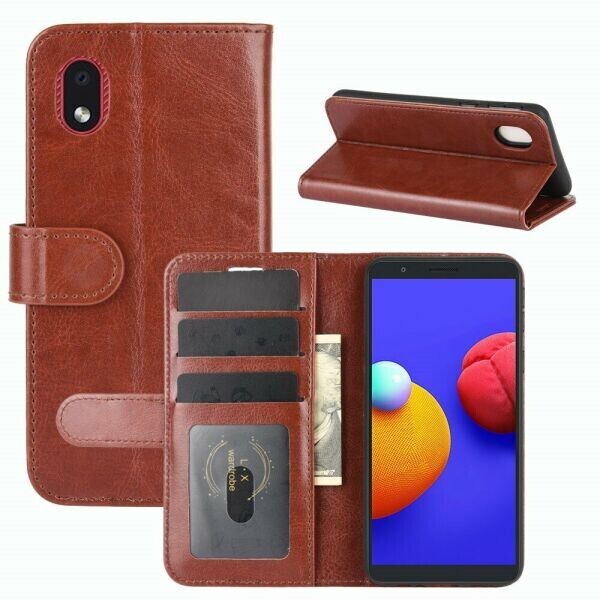 

Чехол-книжка Deexe Wallet Style для Samsung Galaxy A01 Core (A013) - Brown