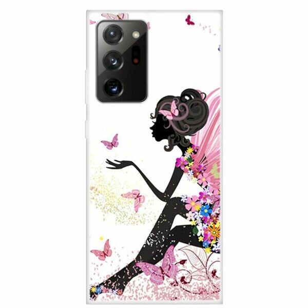 

Силиконовый (TPU) чехол Deexe Life Style для Samsung Galaxy Note 20 Ultra (N985) - Girl and Butterfly