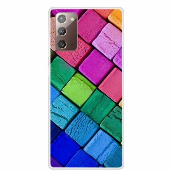 

Силиконовый (TPU) чехол Deexe Life Style для Samsung Galaxy Note 20 (N980) - Colorful Squares