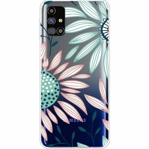 

Силиконовый (TPU) чехол Deexe Pretty Glossy для Samsung Galaxy M31s (M317) - Colorful Flowers