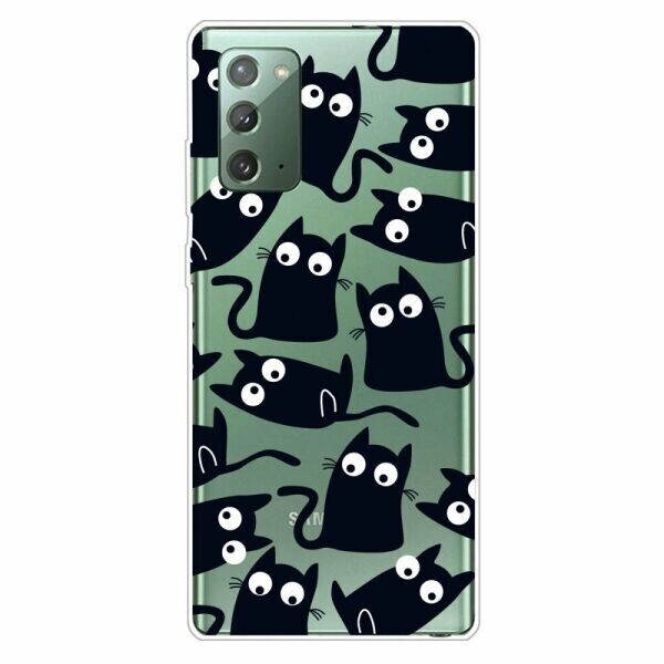 

Силиконовый (TPU) чехол Deexe Pretty Glossy для Samsung Galaxy Note 20 (N980) - Black Cat