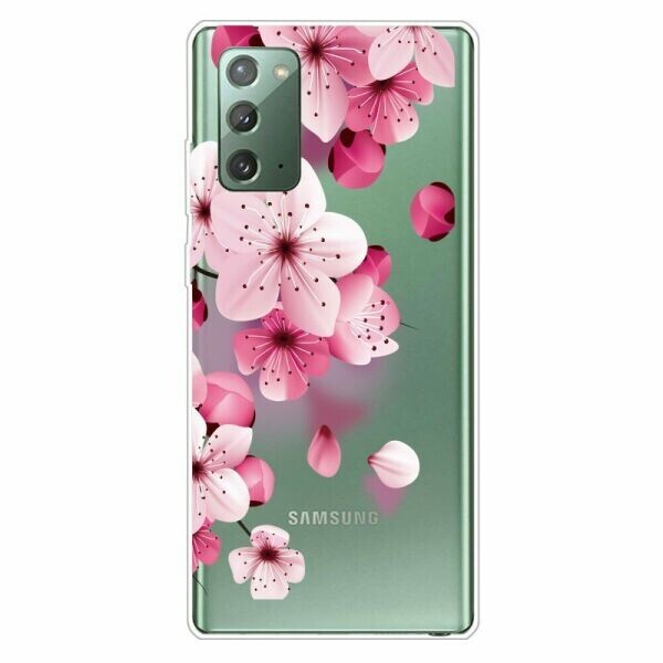 

Силиконовый (TPU) чехол Deexe Pretty Glossy для Samsung Galaxy Note 20 (N980) - Peach Blossom