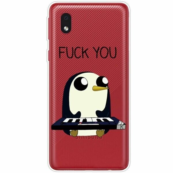 

Силиконовый (TPU) чехол Deexe Pretty Glossy для Samsung Galaxy A01 Core (A013) - Penguin