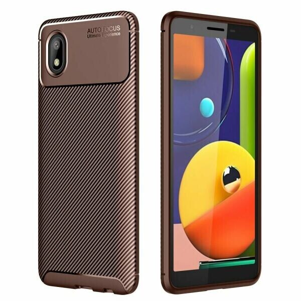 

Защитный чехол Deexe Fusion для Samsung Galaxy A01 Core (A013) - Brown