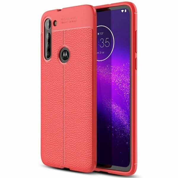 

Защитный чехол Deexe Leather Cover для Motorola Moto G8 Power - Red