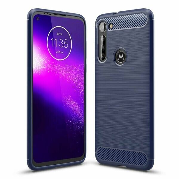 

Защитный чехол UniCase Carbon для Motorola Moto G8 Power - Blue