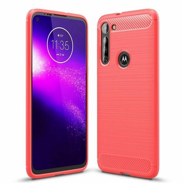 

Защитный чехол UniCase Carbon для Motorola Moto G8 - Red