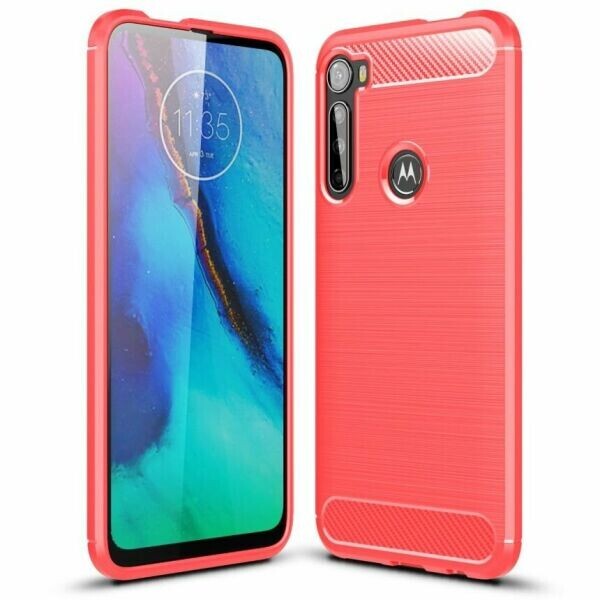 

Защитный чехол UniCase Carbon для Motorola One Fusion Plus - Red