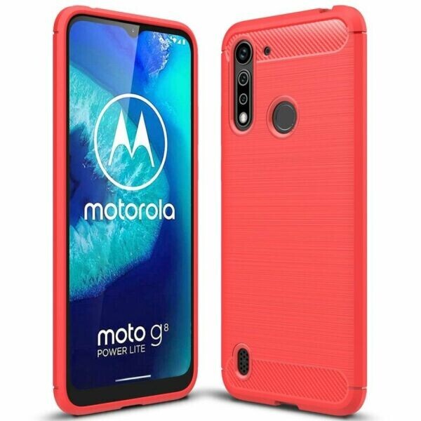

Защитный чехол UniCase Carbon для Motorola Moto G8 Power Lite - Red