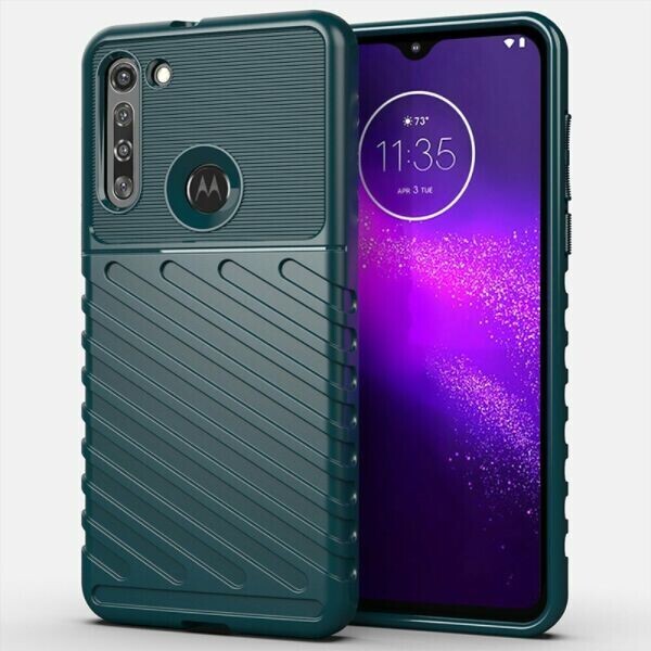

Защитный чехол Deexe Thunder Series для Motorola Moto G8 - Green