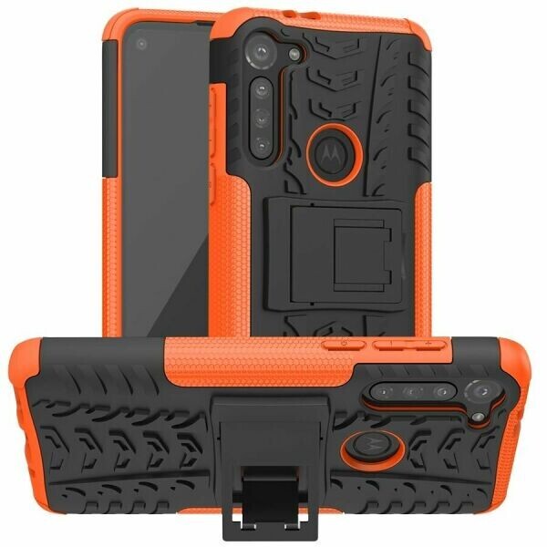 

Защитный чехол UniCase Hybrid X для Motorola Moto G8 Power - Black / Orange