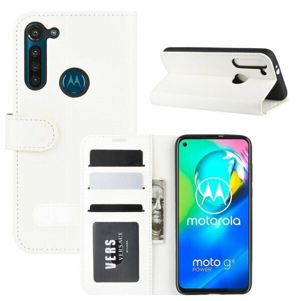 

Чехол-книжка Deexe Wallet Style для Motorola Moto G8 Power - White