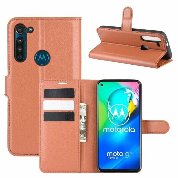 

Чехол-книжка Deexe Book Type для Motorola Moto G8 Power - Brown