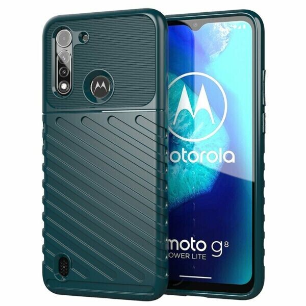 

Защитный чехол Deexe Thunder Series для Motorola Moto G8 Power Lite - Green