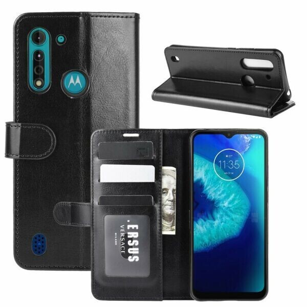 

Чехол-книжка Deexe Wallet Style для Motorola Moto G8 Power Lite - Black
