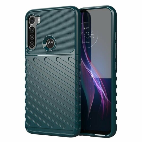 

Защитный чехол Deexe Thunder Series для Motorola One Fusion Plus - Green