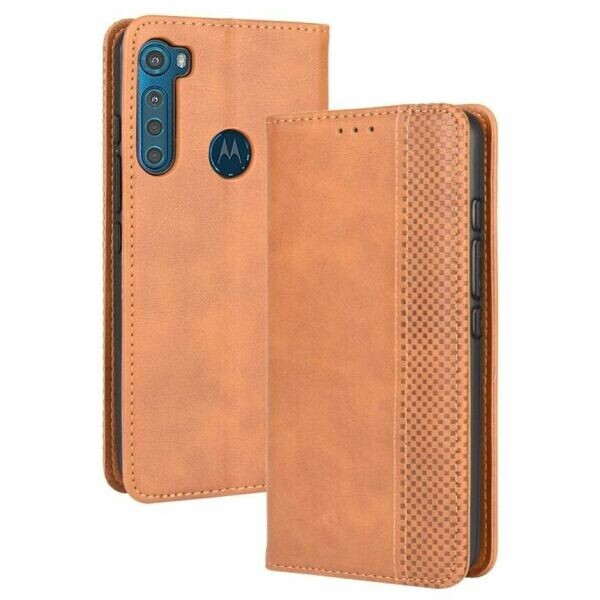 

Чехол Deexe Retro Style для Motorola One Fusion Plus - Brown