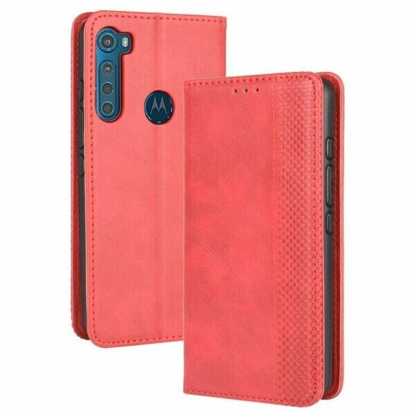 

Чехол Deexe Retro Style для Motorola One Fusion Plus - Red