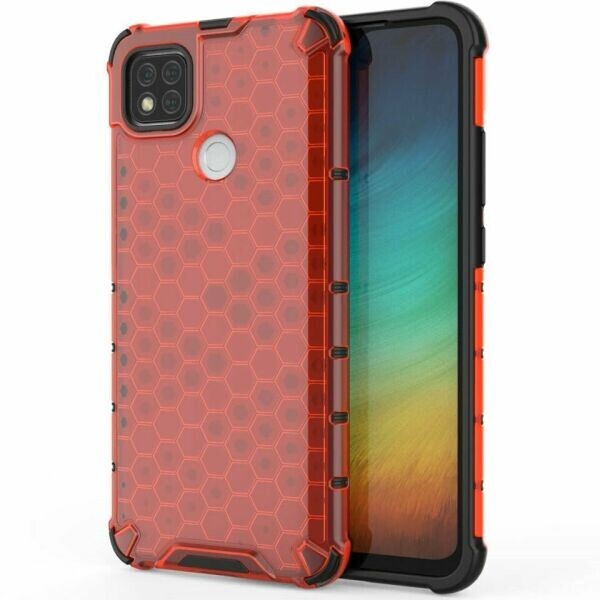 

Защитный чехол Deexe Honeycomb Series для Xiaomi Redmi 9C - Red