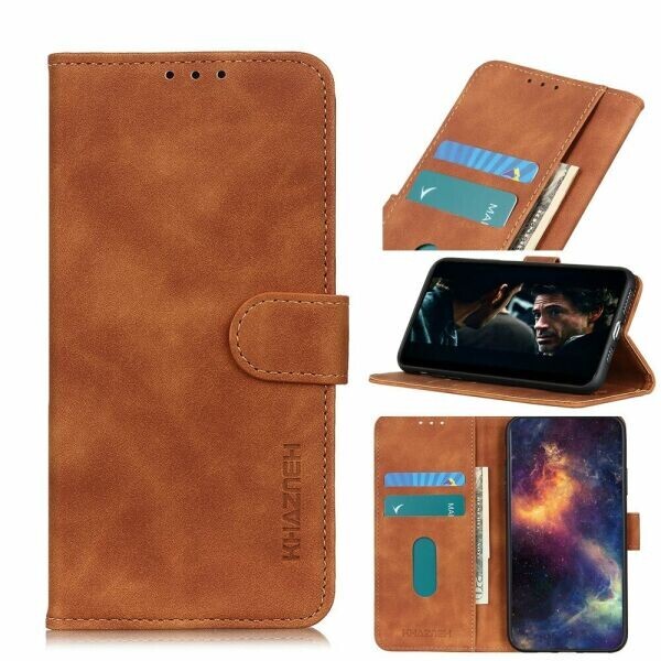 

Чехол-книжка KHAZNEH Retro Wallet для Xiaomi Redmi 9C - Brown
