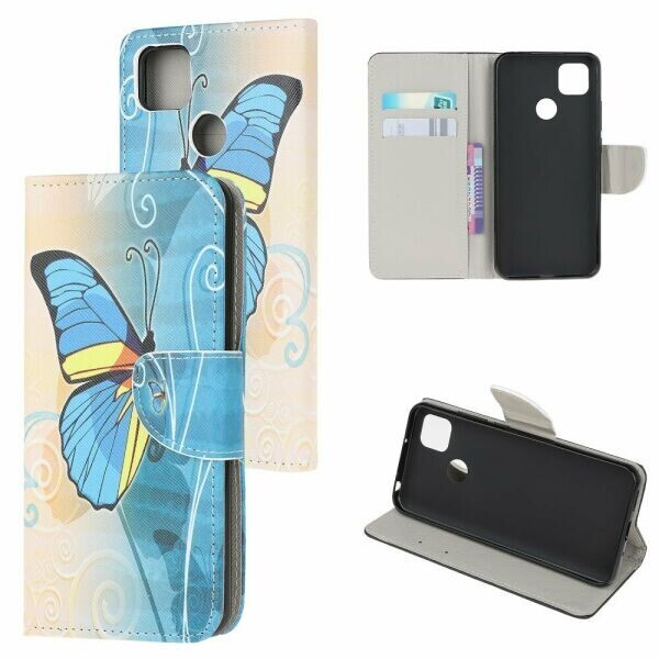 

Чехол-книжка Deexe Color Wallet для Xiaomi Redmi 9C - Blue Butterfly