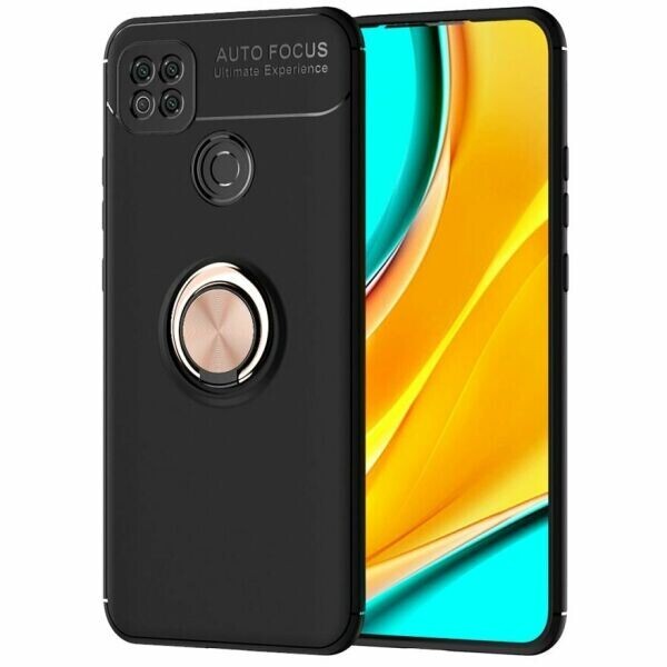 

Защитный чехол UniCase Magnetic Ring для Xiaomi Redmi 9C - Black / Rose Gold