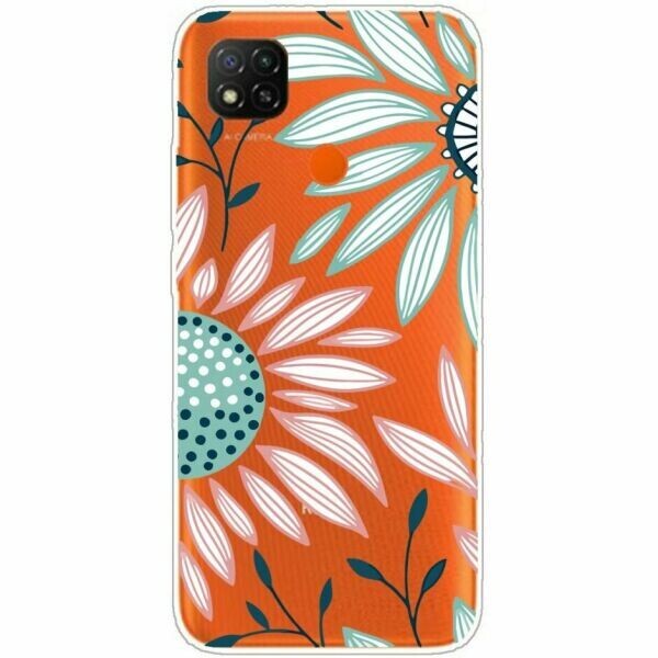 

Силиконовый (TPU) чехол Deexe Pretty Glossy для Xiaomi Redmi 9C - Colorful Flowers