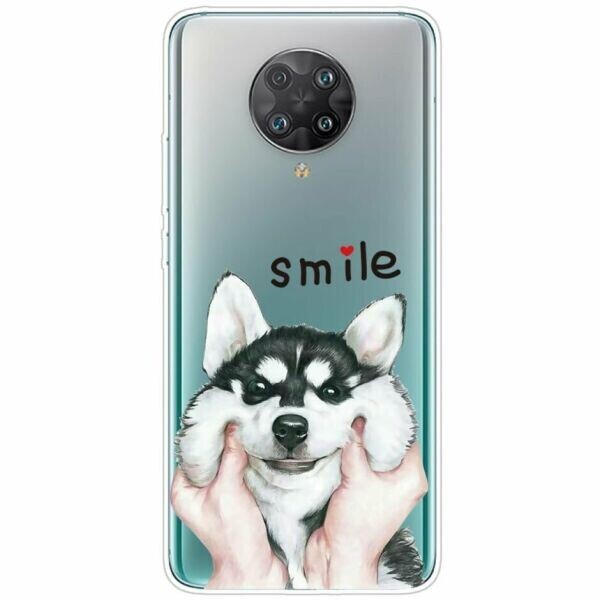 

Силиконовый (TPU) чехол Deexe Pretty Glossy для Xiaomi Poco F2 Pro / Redmi K30 Pro - Smile Dog