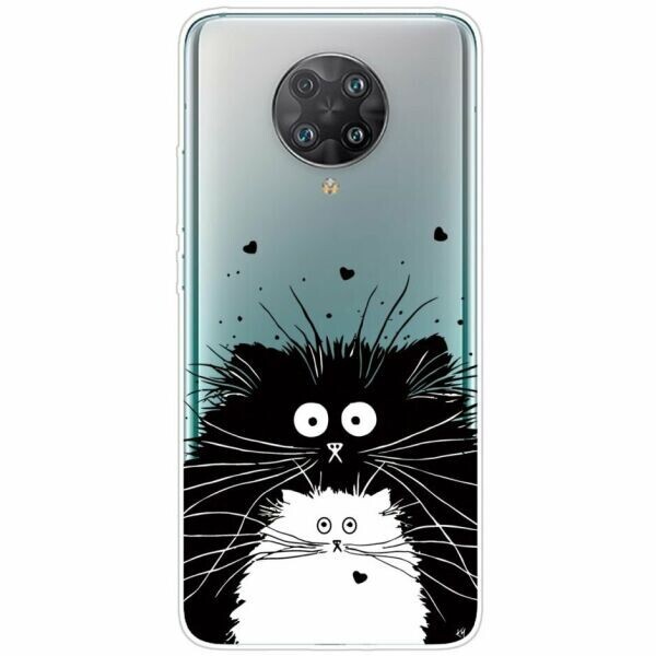 

Силиконовый (TPU) чехол Deexe Pretty Glossy для Xiaomi Poco F2 Pro / Redmi K30 Pro - Black and White Animal