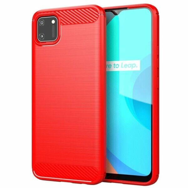 

Защитный чехол UniCase Carbon для Realme C11 - Red