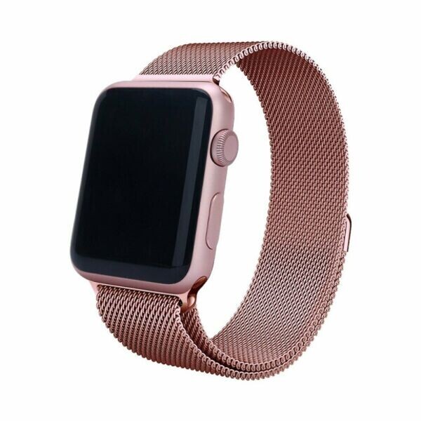 

Ремешок Deexe Milanese Stainless Steel для Apple Watch 42 / 44 / SE 44 mm - Pink