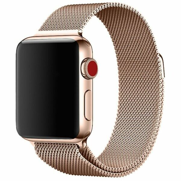 

Ремешок Deexe Milanese Stainless Steel для Apple Watch 42 / 44 / SE 44 mm - Rose Gold