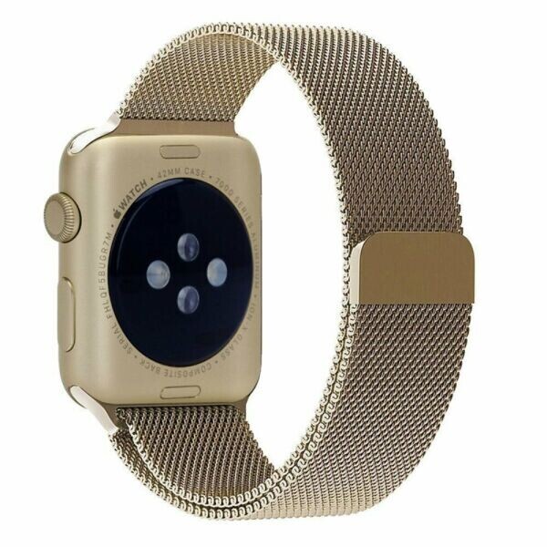 

Ремешок Deexe Milanese Stainless Steel для Apple Watch 42 / 44 / SE 44 mm - Gold