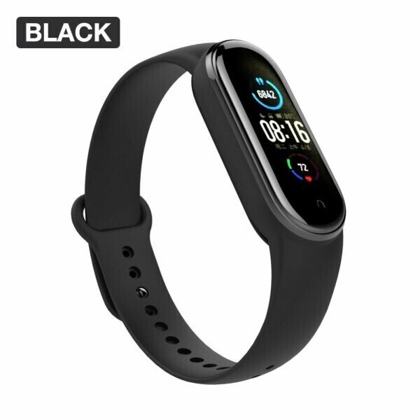 

Ремешок Deexe Silicone Wrist для Xiaomi Mi Band 5 - Black