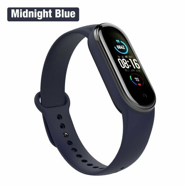 

Ремешок Deexe Silicone Wrist для Xiaomi Mi Band 5 - Midnight Blue