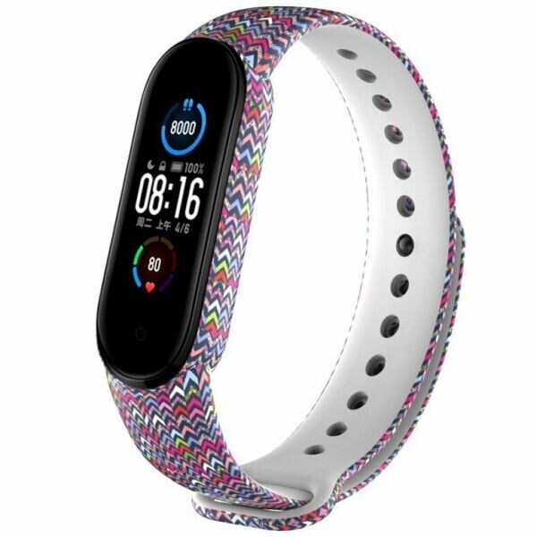 

Ремешок Deexe Style Strap для Xiaomi Mi Band 5 - Wave Stripe