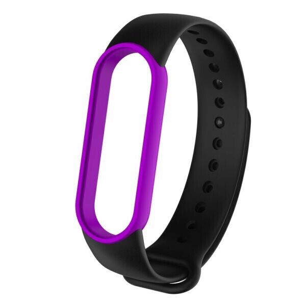 

Ремешок Deexe Dual Color для Xiaomi Mi Band 5 - Purple/Black